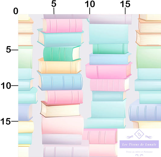 Tissu au mètre 344 école scolaire - Disponible en 9 matières - Vendu par multiple de 50 cm