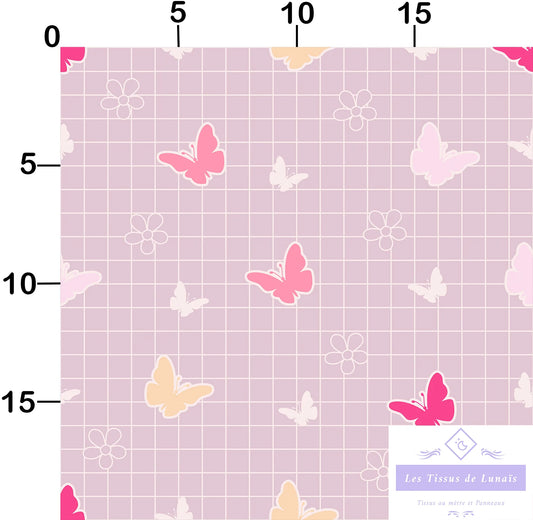 Tissu au mètre 349 enfant fille - Disponible en 9 matières - Vendu par multiple de 50 cm