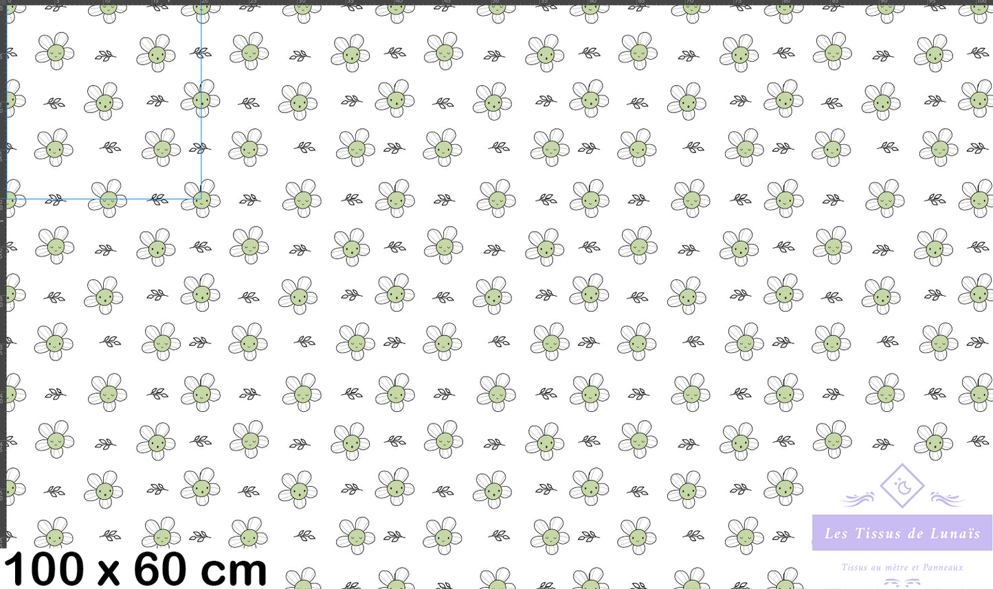 Tissu au mètre 352 enfant fille - Disponible en 9 matières - Vendu par multiple de 50 cm