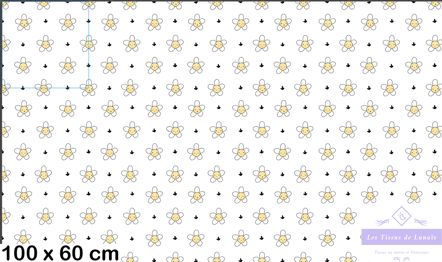 Tissu au mètre 353 enfant fille - Disponible en 9 matières - Vendu par multiple de 50 cm