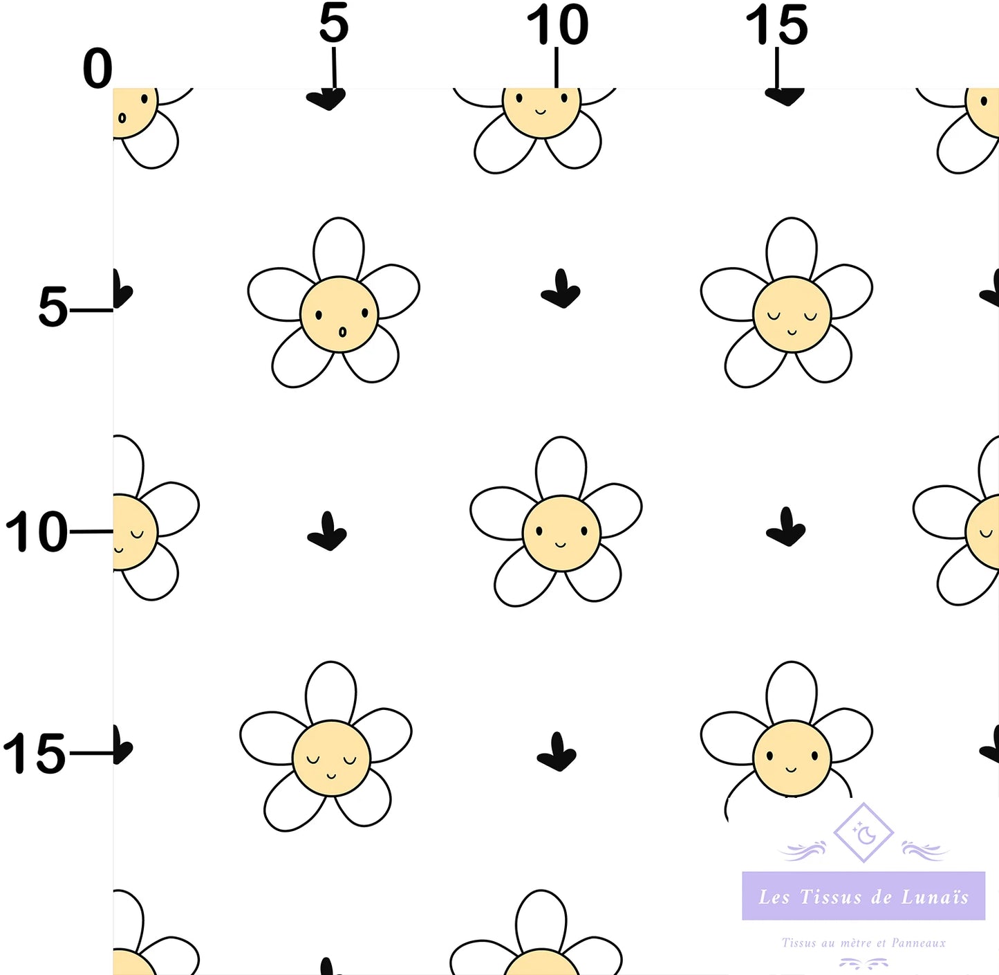 Tissu au mètre 353 enfant fille - Disponible en 9 matières - Vendu par multiple de 50 cm