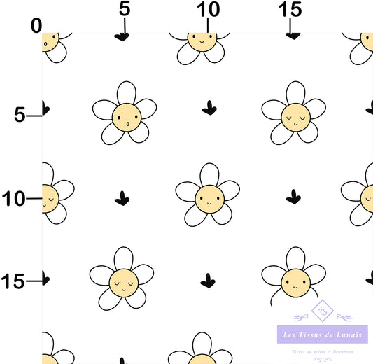 Tissu au mètre 353 enfant fille - Disponible en 9 matières - Vendu par multiple de 50 cm
