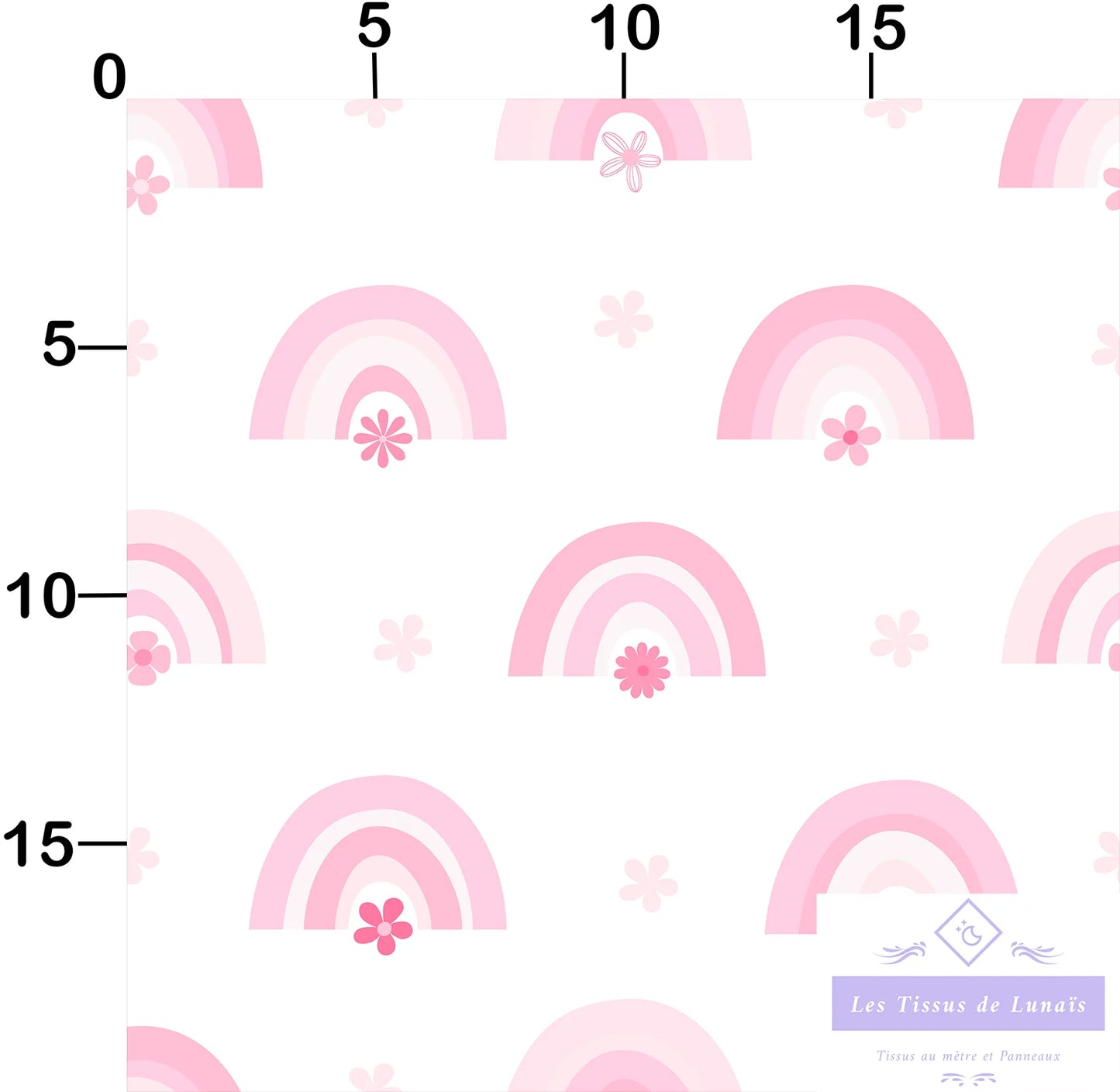Tissu au mètre 354 enfant fille - Disponible en 9 matières - Vendu par multiple de 50 cm