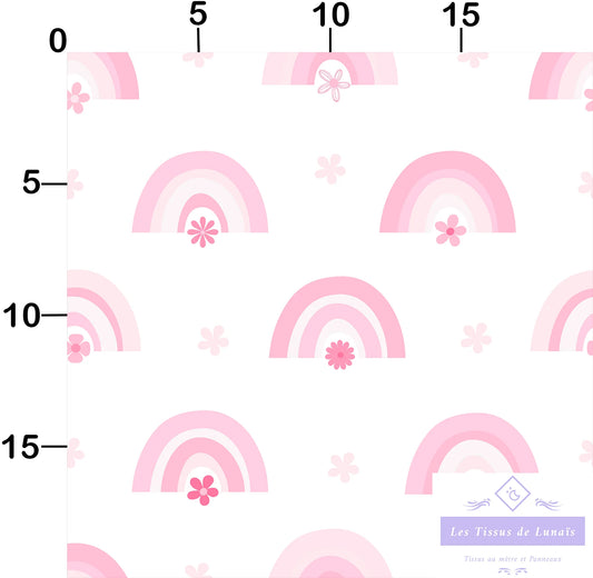 Tissu au mètre 354 enfant fille - Disponible en 9 matières - Vendu par multiple de 50 cm