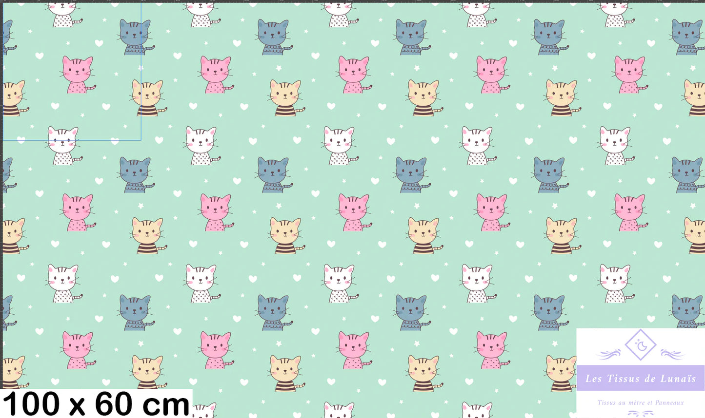 Tissu au mètre 361 enfant fille - Disponible en 9 matières - Vendu par multiple de 50 cm