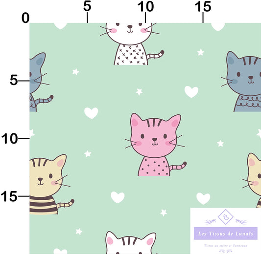 Tissu au mètre 361 enfant fille - Disponible en 9 matières - Vendu par multiple de 50 cm