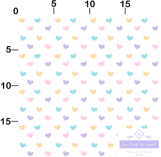 Tissu au mètre 362 enfant fille - Disponible en 9 matières - Vendu par multiple de 50 cm