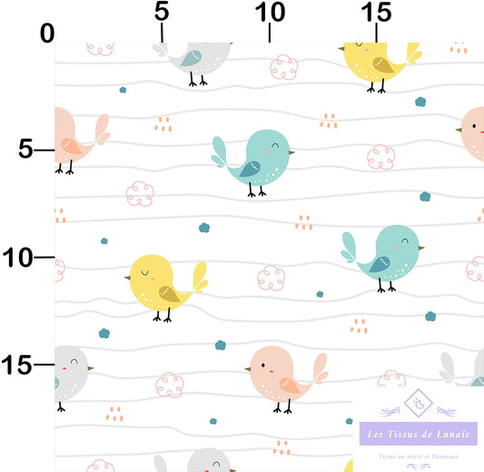 Tissu au mètre 363 enfant fille - Disponible en 9 matières - Vendu par multiple de 50 cm