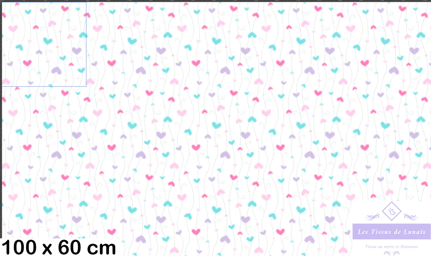 Tissu au mètre 364 enfant fille - Disponible en 9 matières - Vendu par multiple de 50 cm