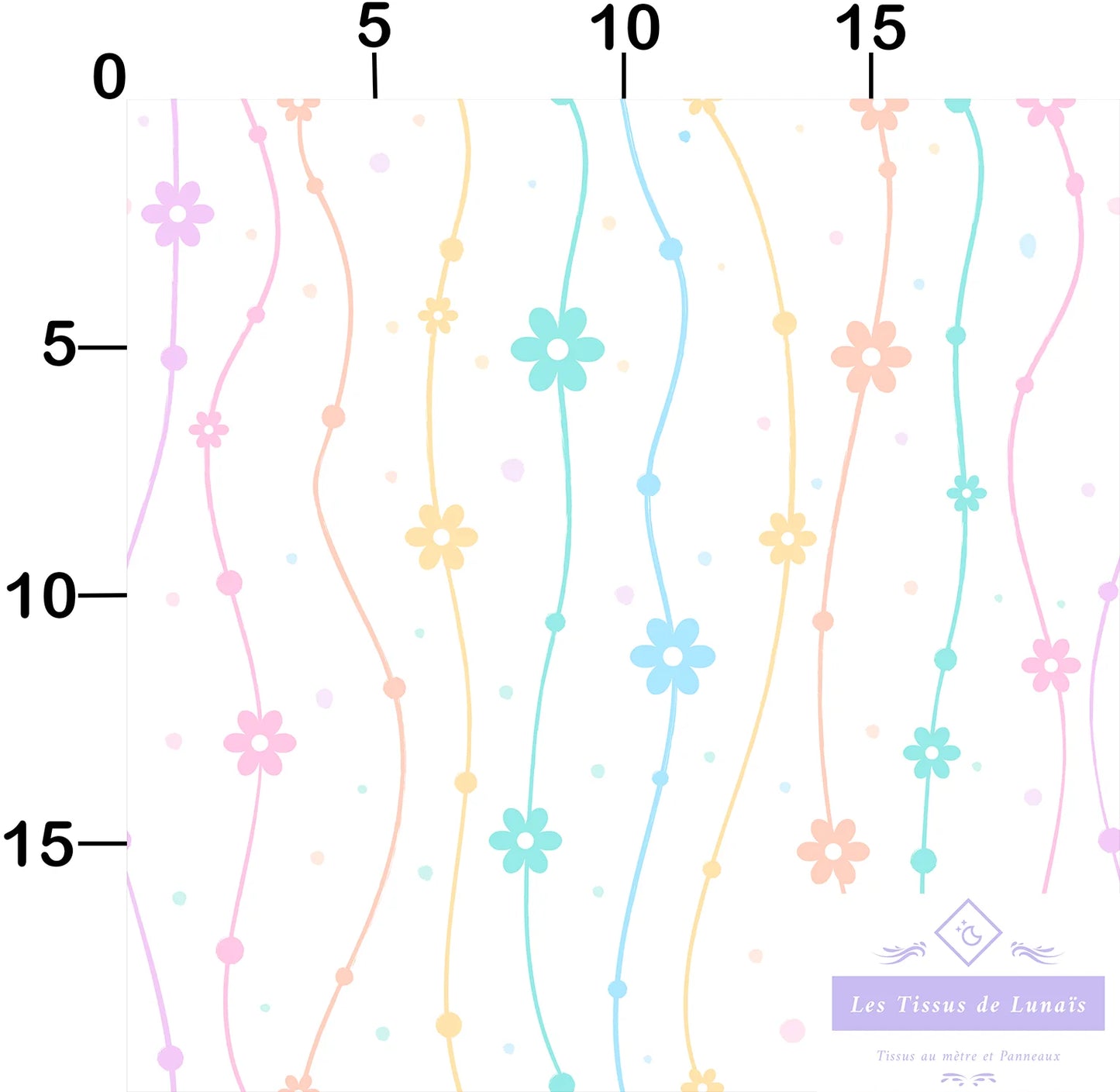 Tissu au mètre 367 enfant fille - Disponible en 9 matières - Vendu par multiple de 50 cm