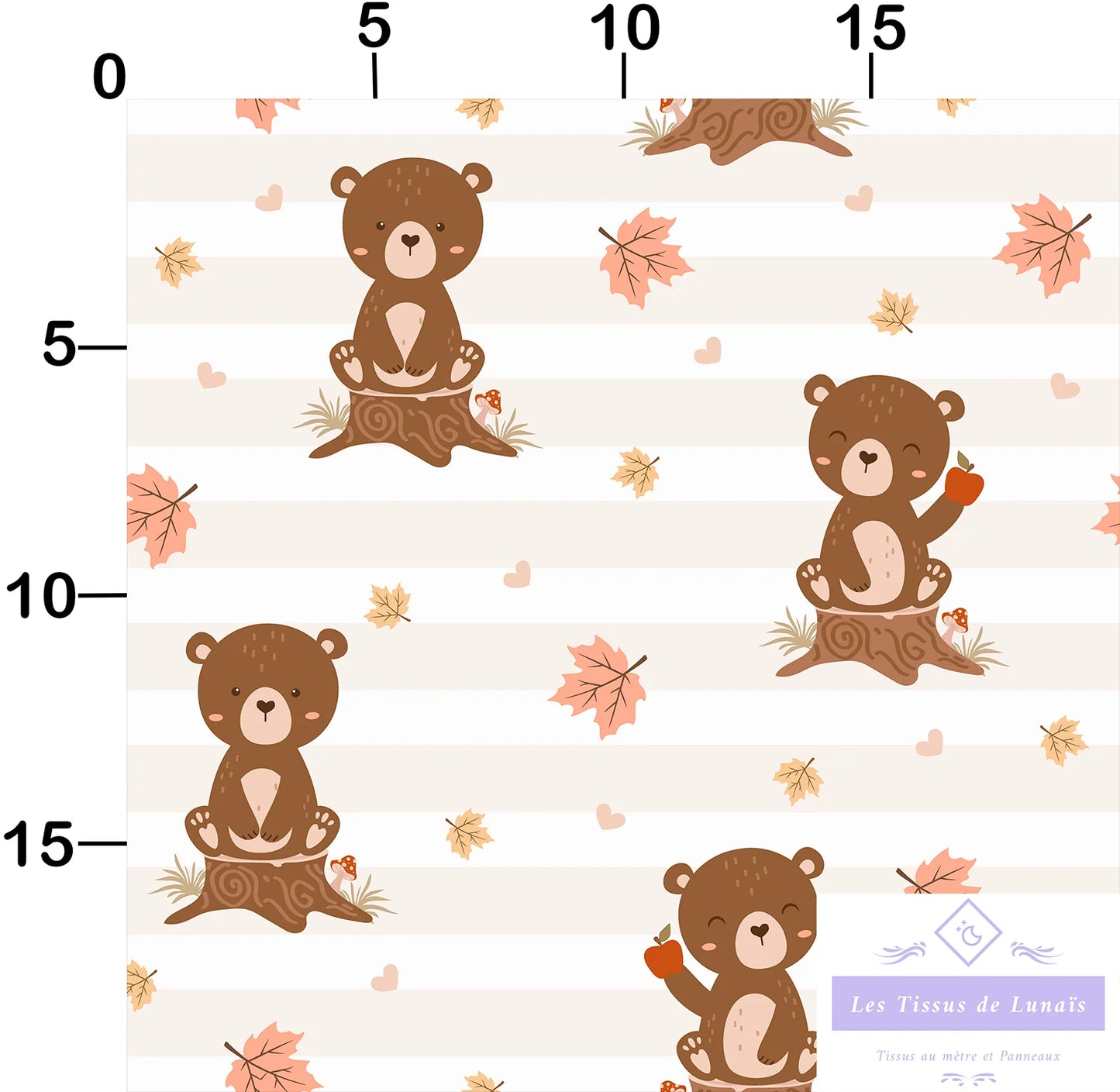 Tissu au mètre 369 enfant garçon - Disponible en 9 matières - Vendu par multiple de 50 cm