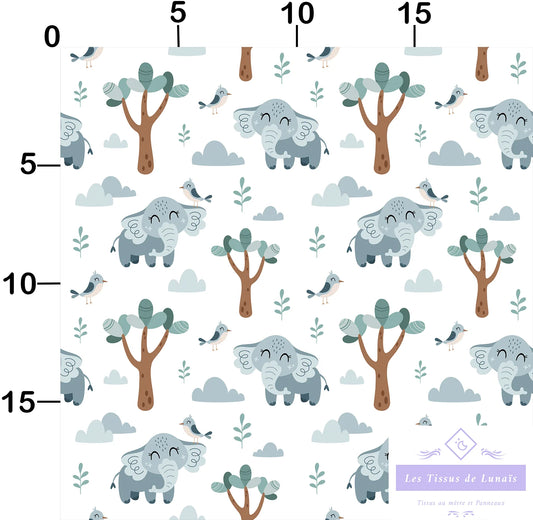Tissu au mètre 374 enfant garçon - Disponible en 9 matières - Vendu par multiple de 50 cm