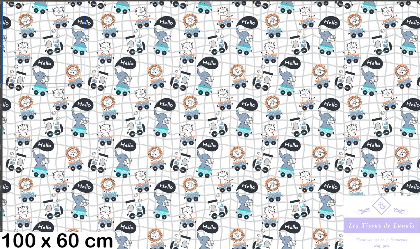 Tissu au mètre 376 enfant garçon - Disponible en 9 matières - Vendu par multiple de 50 cm
