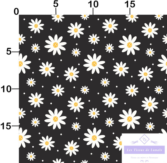 Tissu au mètre 397 feuille fleur - Disponible en 9 matières - Vendu par multiple de 50 cm