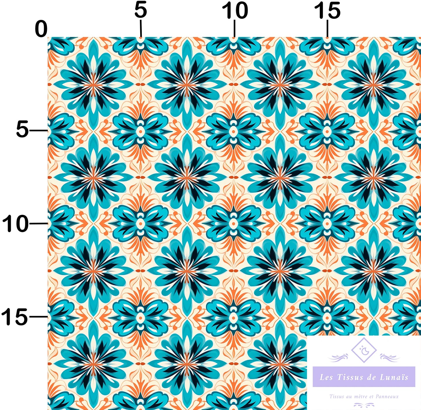Tissu au mètre 405 forme geométrique - Disponible en 9 matières - Vendu par multiple de 50 cm