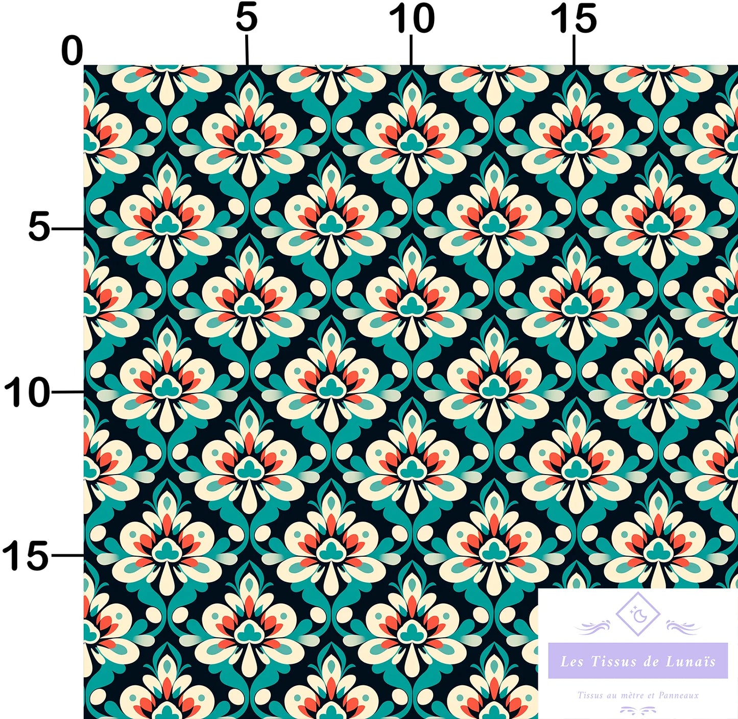 Tissu au mètre 406 forme geométrique - Disponible en 9 matières - Vendu par multiple de 50 cm