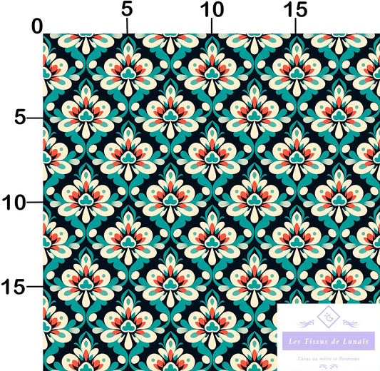Tissu au mètre 406 forme geométrique - Disponible en 9 matières - Vendu par multiple de 50 cm