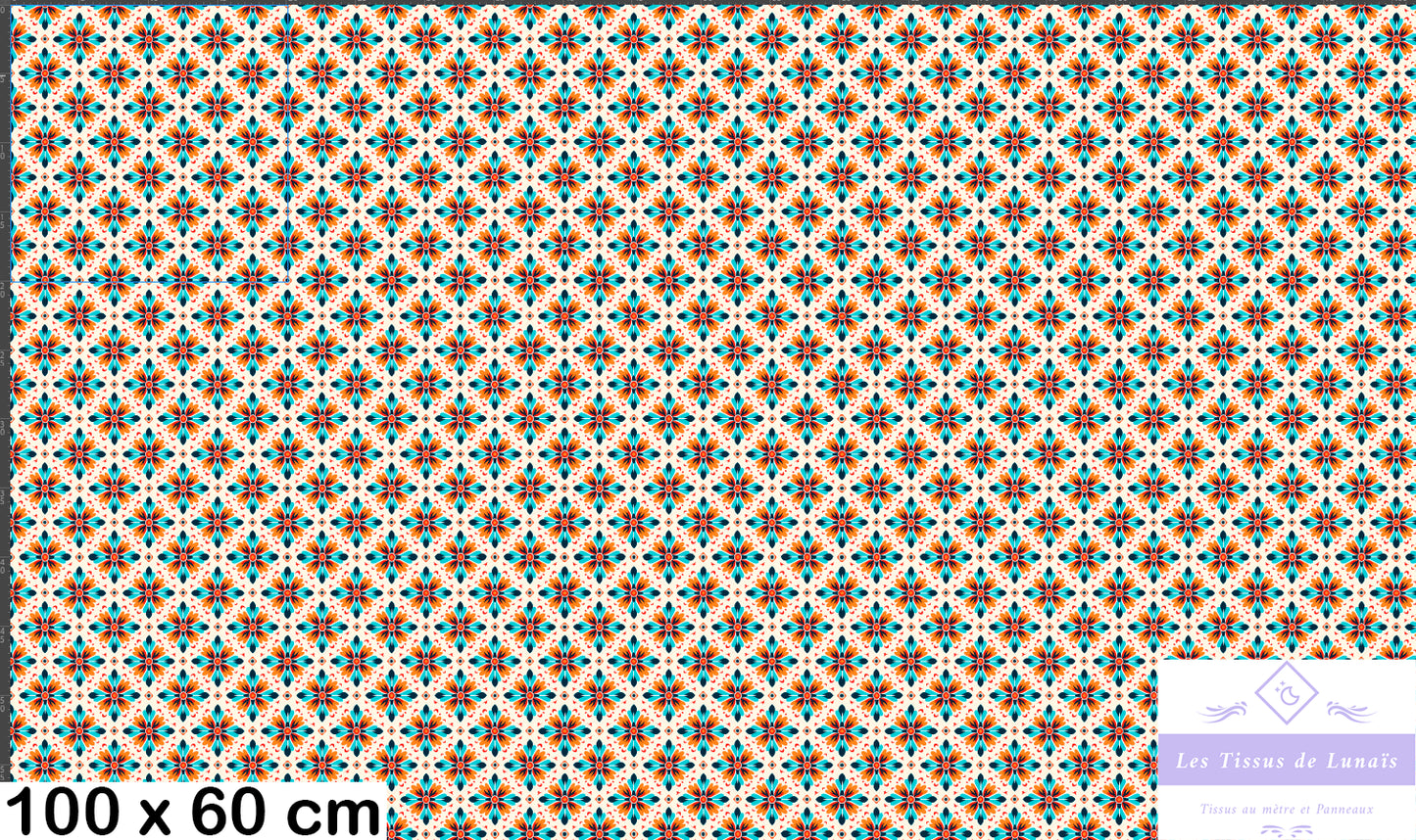 Tissu au mètre 407 forme geométrique - Disponible en 9 matières - Vendu par multiple de 50 cm