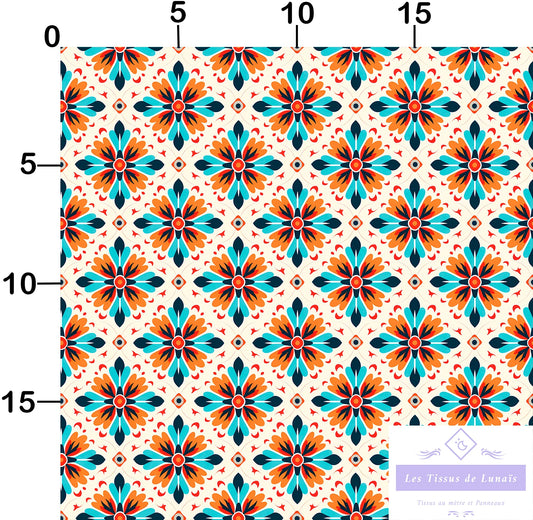 Tissu au mètre 407 forme geométrique - Disponible en 9 matières - Vendu par multiple de 50 cm