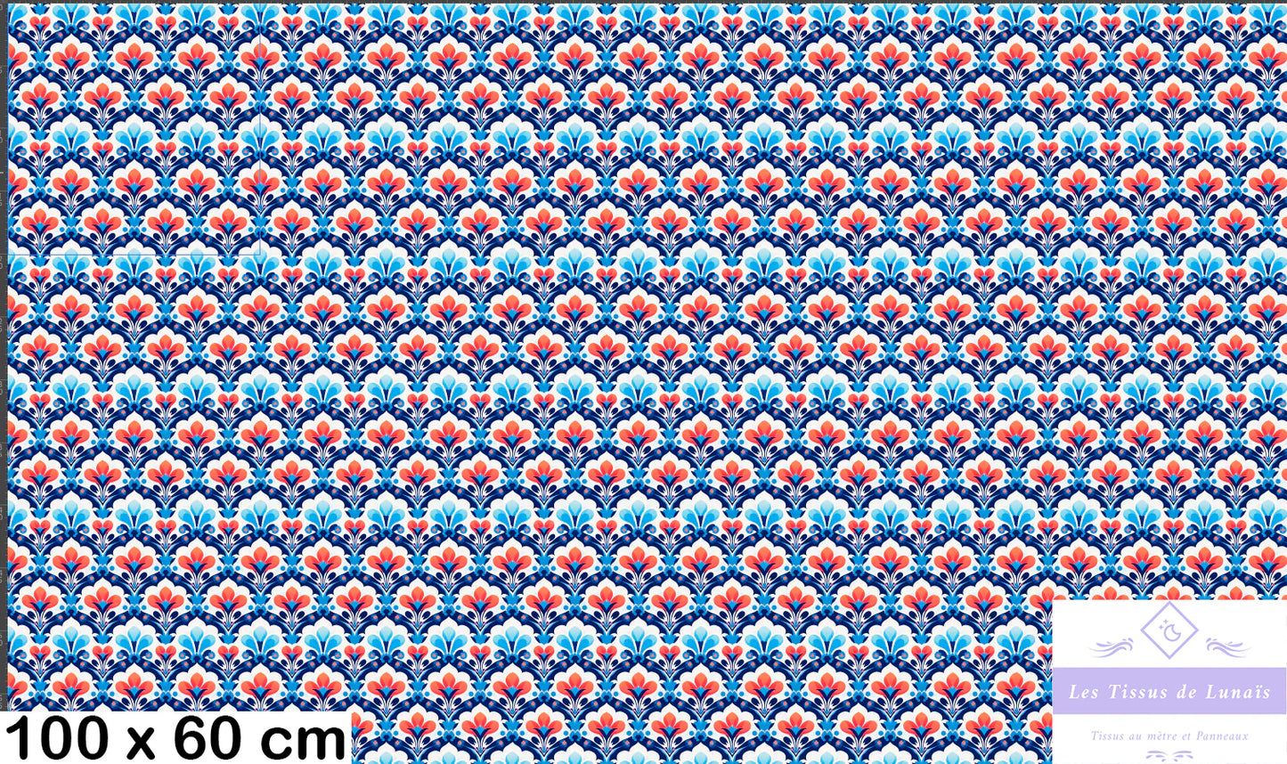 Tissu au mètre 408 forme geométrique - Disponible en 9 matières - Vendu par multiple de 50 cm