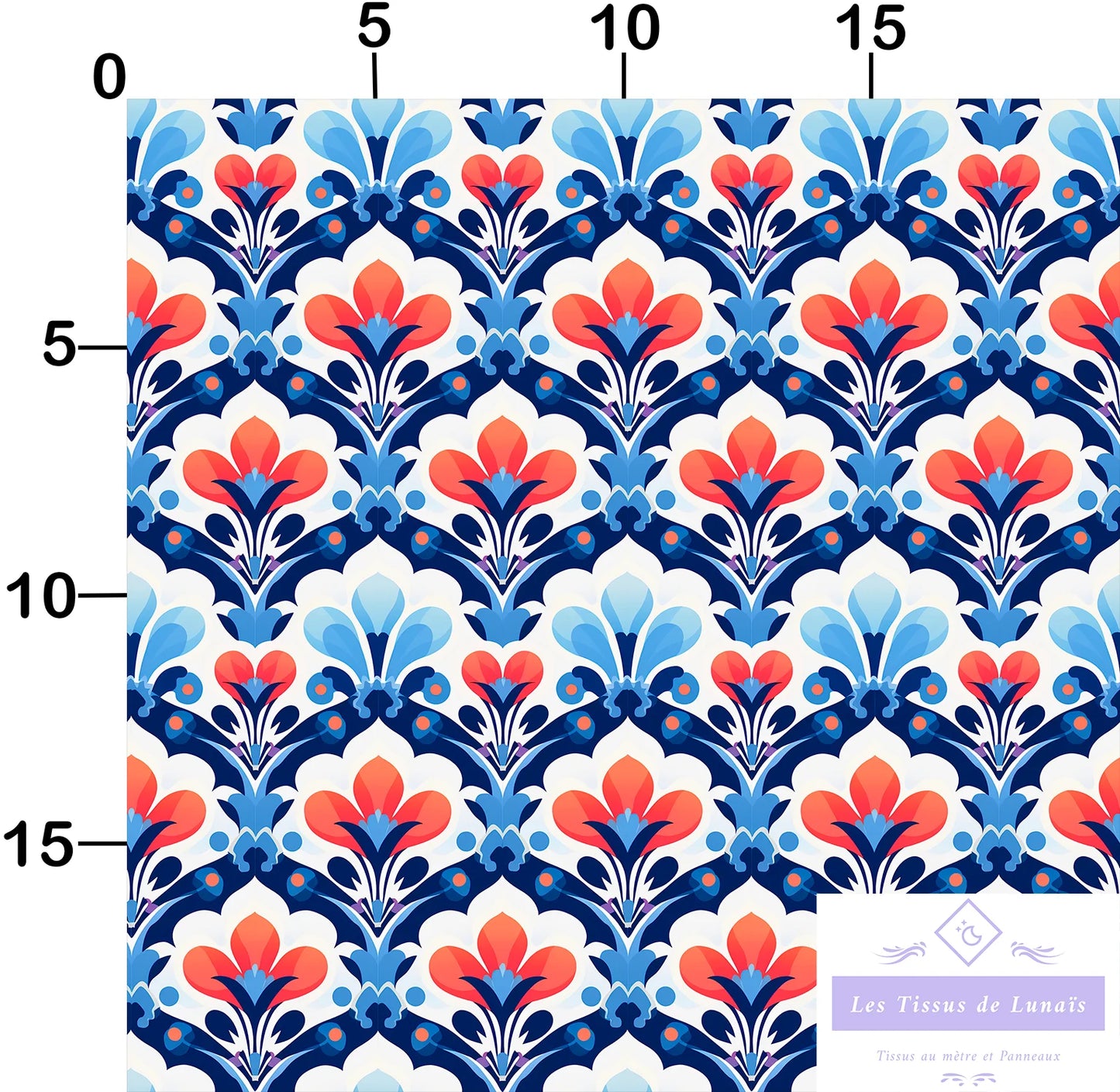 Tissu au mètre 408 forme geométrique - Disponible en 9 matières - Vendu par multiple de 50 cm