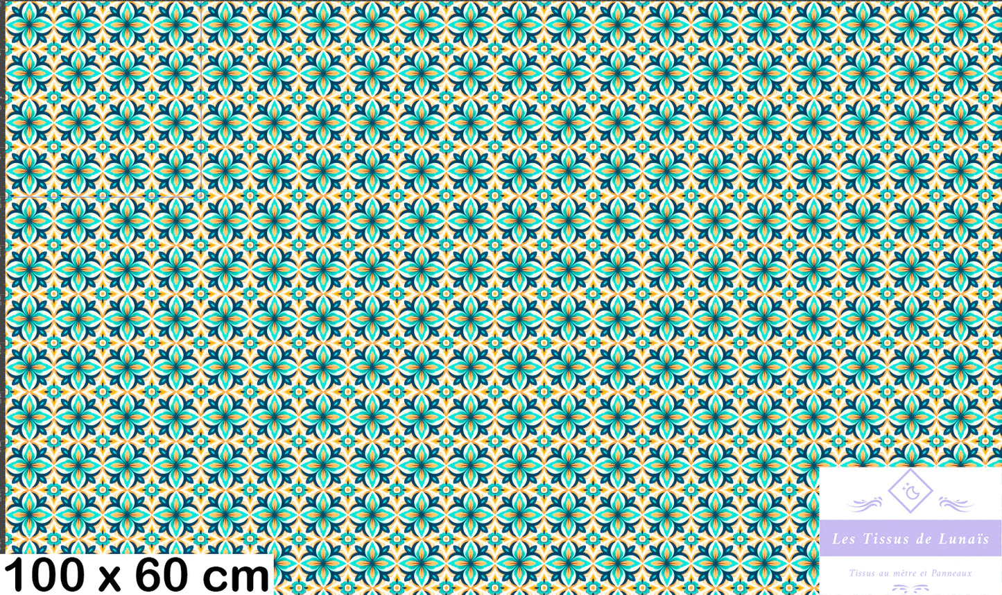 Tissu au mètre 409 forme geométrique - Disponible en 9 matières - Vendu par multiple de 50 cm