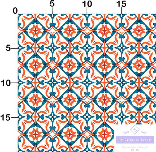 Tissu au mètre 410 forme geométrique - Disponible en 9 matières - Vendu par multiple de 50 cm