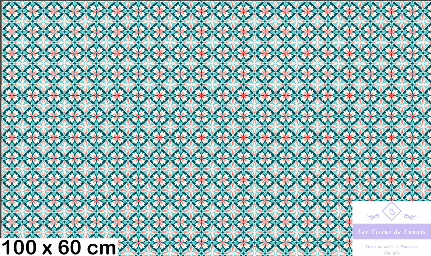 Tissu au mètre 412 forme geométrique - Disponible en 9 matières - Vendu par multiple de 50 cm