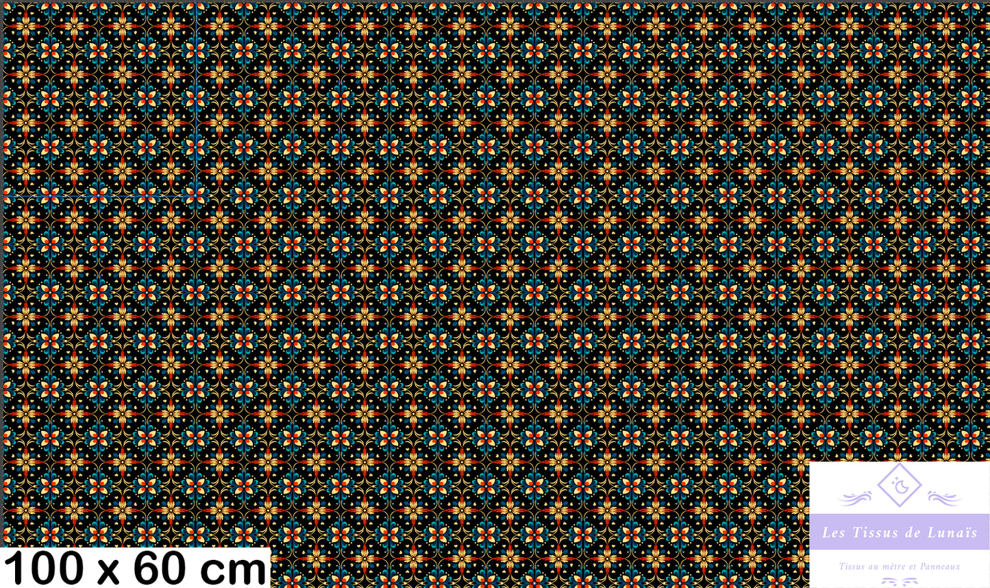 Tissu au mètre 413 forme geométrique - Disponible en 9 matières - Vendu par multiple de 50 cm
