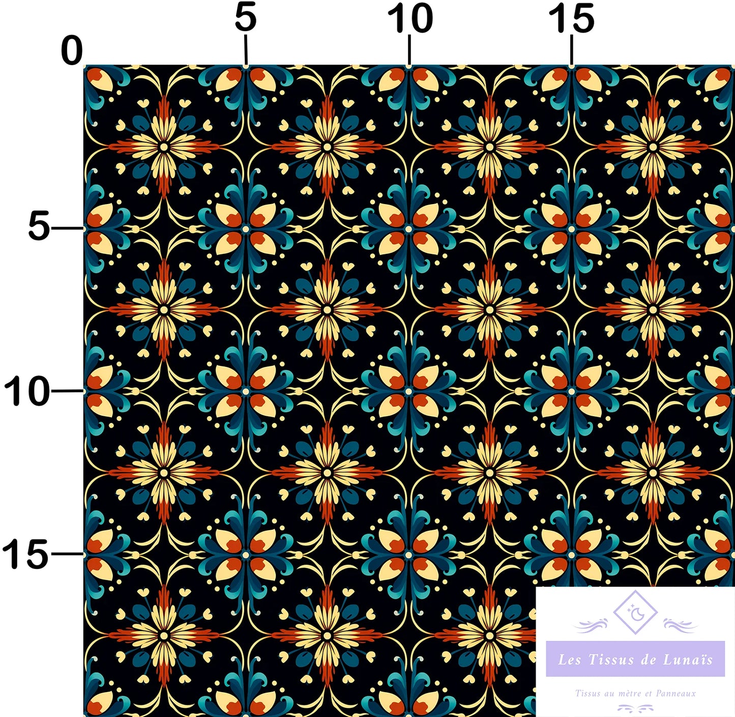 Tissu au mètre 413 forme geométrique - Disponible en 9 matières - Vendu par multiple de 50 cm
