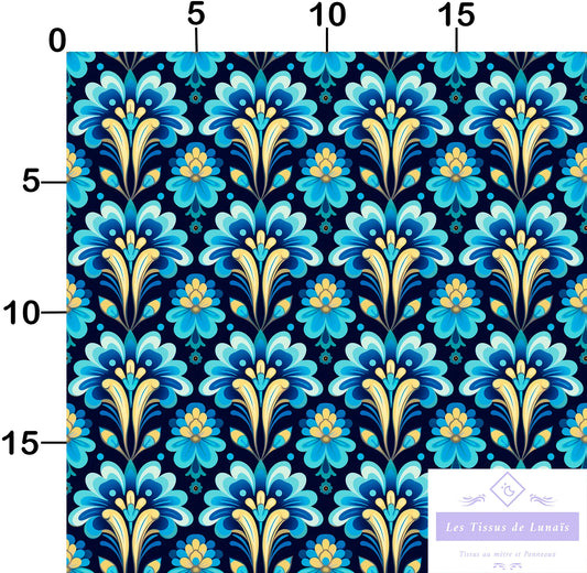 Tissu au mètre 416 forme geométrique - Disponible en 9 matières - Vendu par multiple de 50 cm