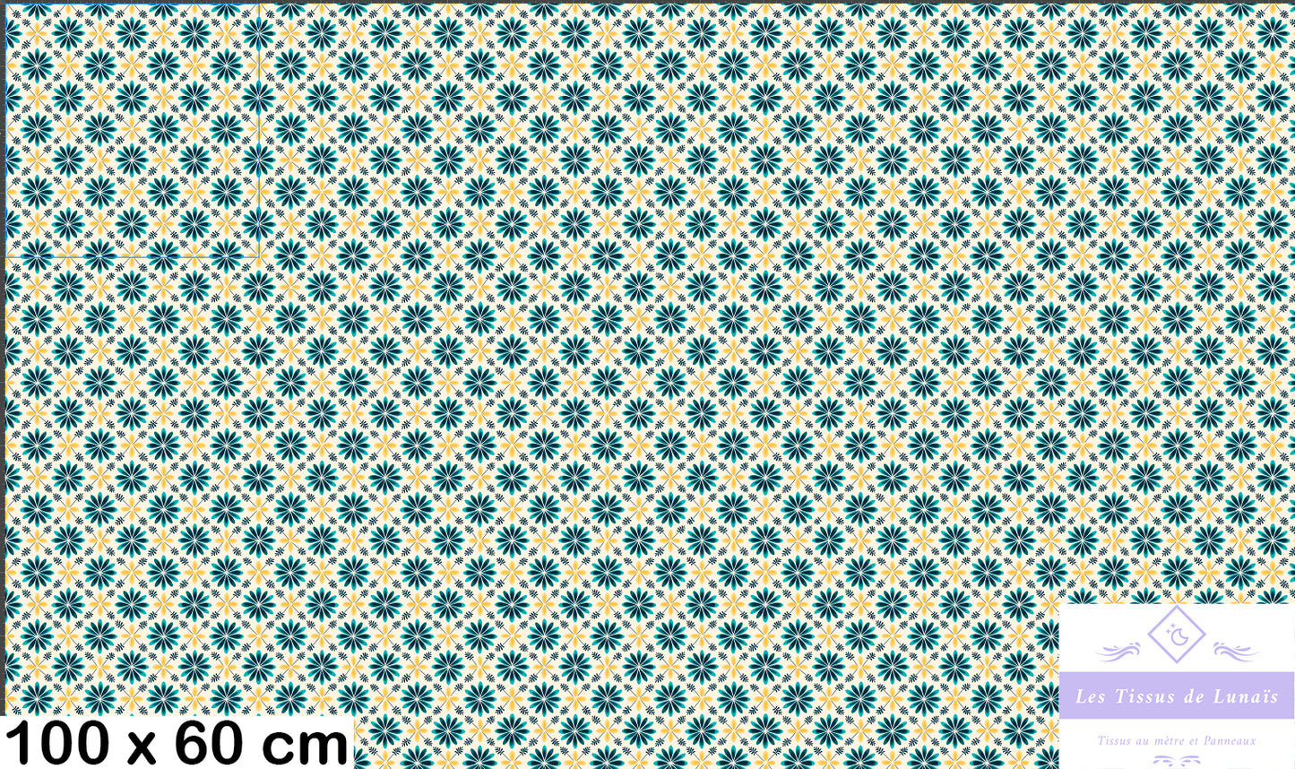 Tissu au mètre 418 forme geométrique - Disponible en 9 matières - Vendu par multiple de 50 cm