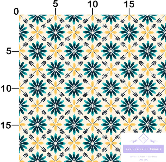 Tissu au mètre 418 forme geométrique - Disponible en 9 matières - Vendu par multiple de 50 cm