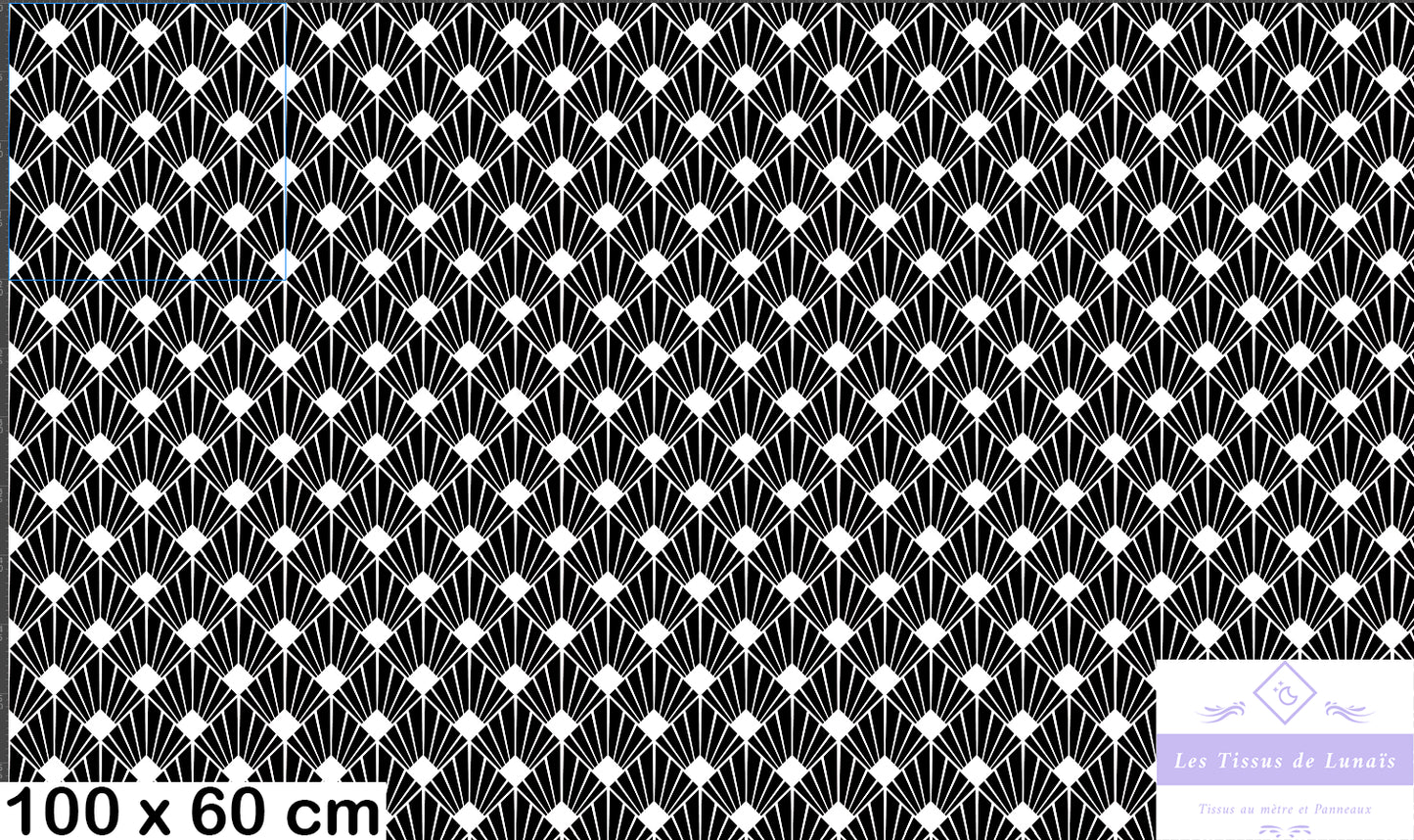 Tissu au mètre 419 forme geométrique - Disponible en 9 matières - Vendu par multiple de 50 cm
