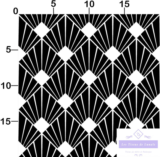 Tissu au mètre 419 forme geométrique - Disponible en 9 matières - Vendu par multiple de 50 cm
