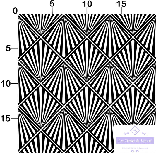 Tissu au mètre 420 forme geométrique - Disponible en 9 matières - Vendu par multiple de 50 cm