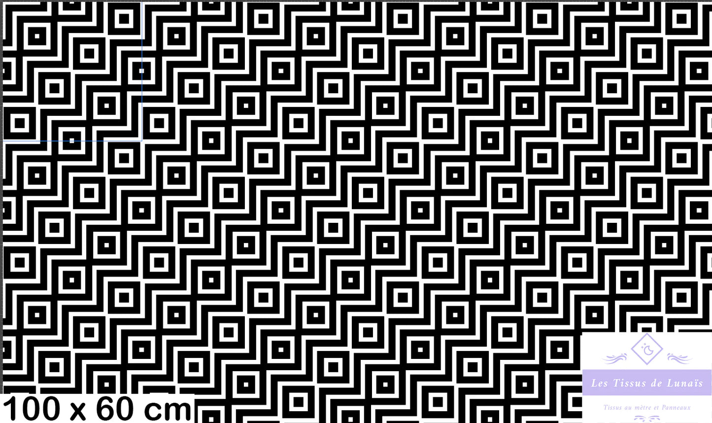 Tissu au mètre 421 forme geométrique - Disponible en 9 matières - Vendu par multiple de 50 cm