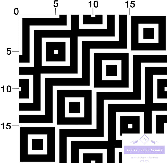 Tissu au mètre 421 forme geométrique - Disponible en 9 matières - Vendu par multiple de 50 cm
