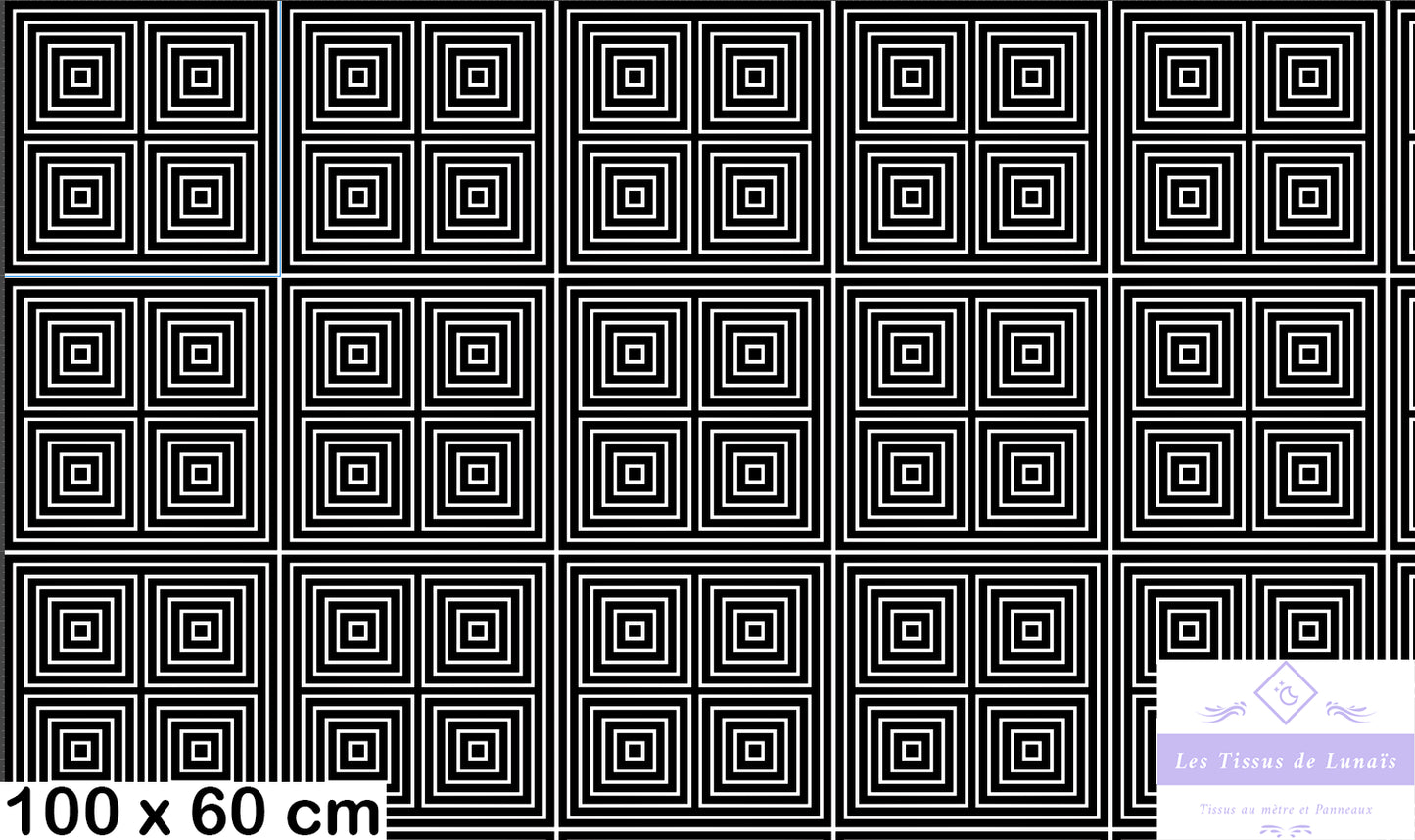 Tissu au mètre 422 forme geométrique - Disponible en 9 matières - Vendu par multiple de 50 cm