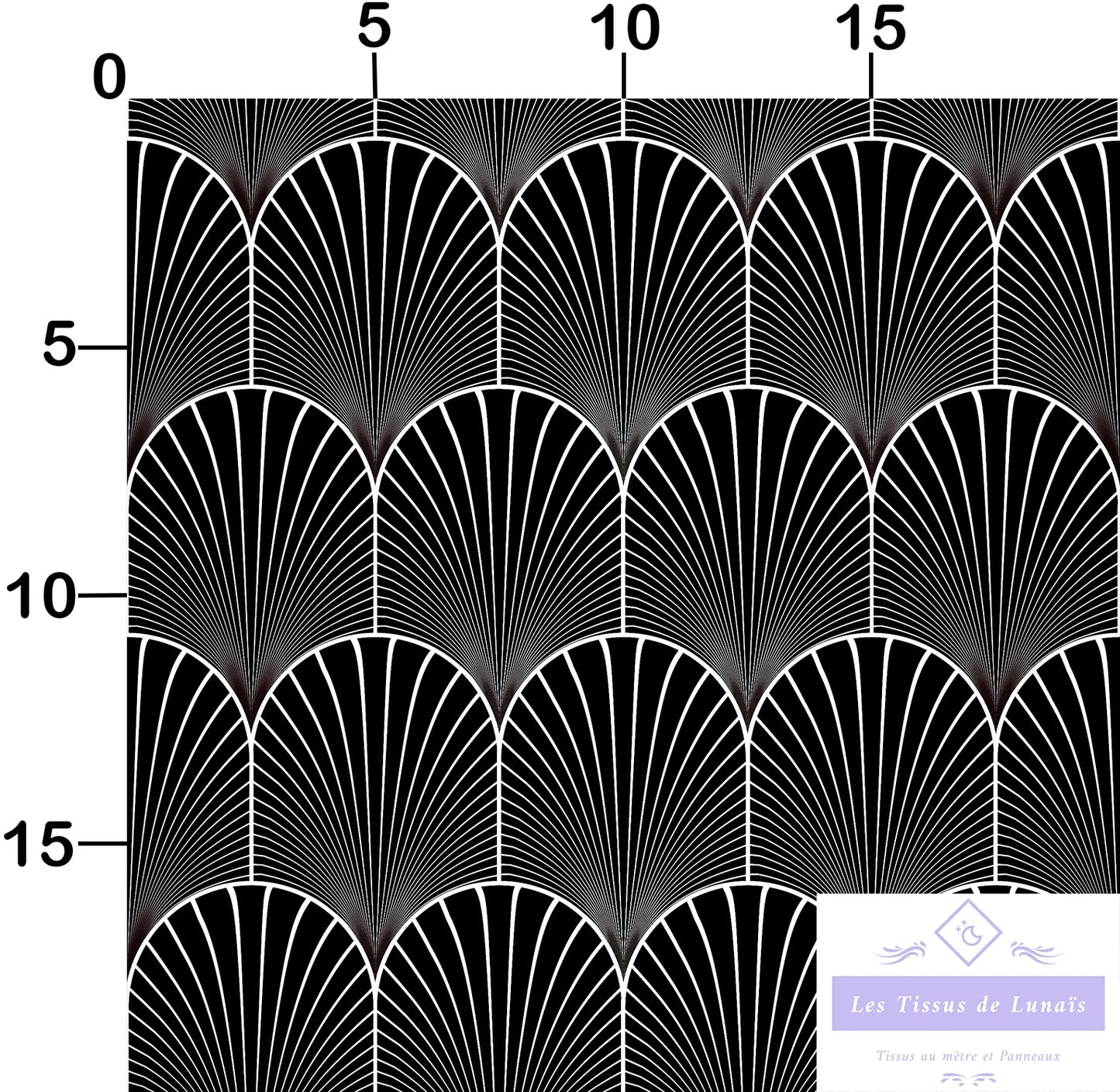 Tissu au mètre 424 forme geométrique - Disponible en 9 matières - Vendu par multiple de 50 cm