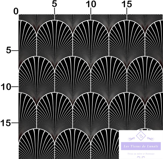 Tissu au mètre 424 forme geométrique - Disponible en 9 matières - Vendu par multiple de 50 cm