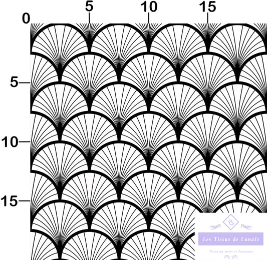 Tissu au mètre 425 forme geométrique - Disponible en 9 matières - Vendu par multiple de 50 cm