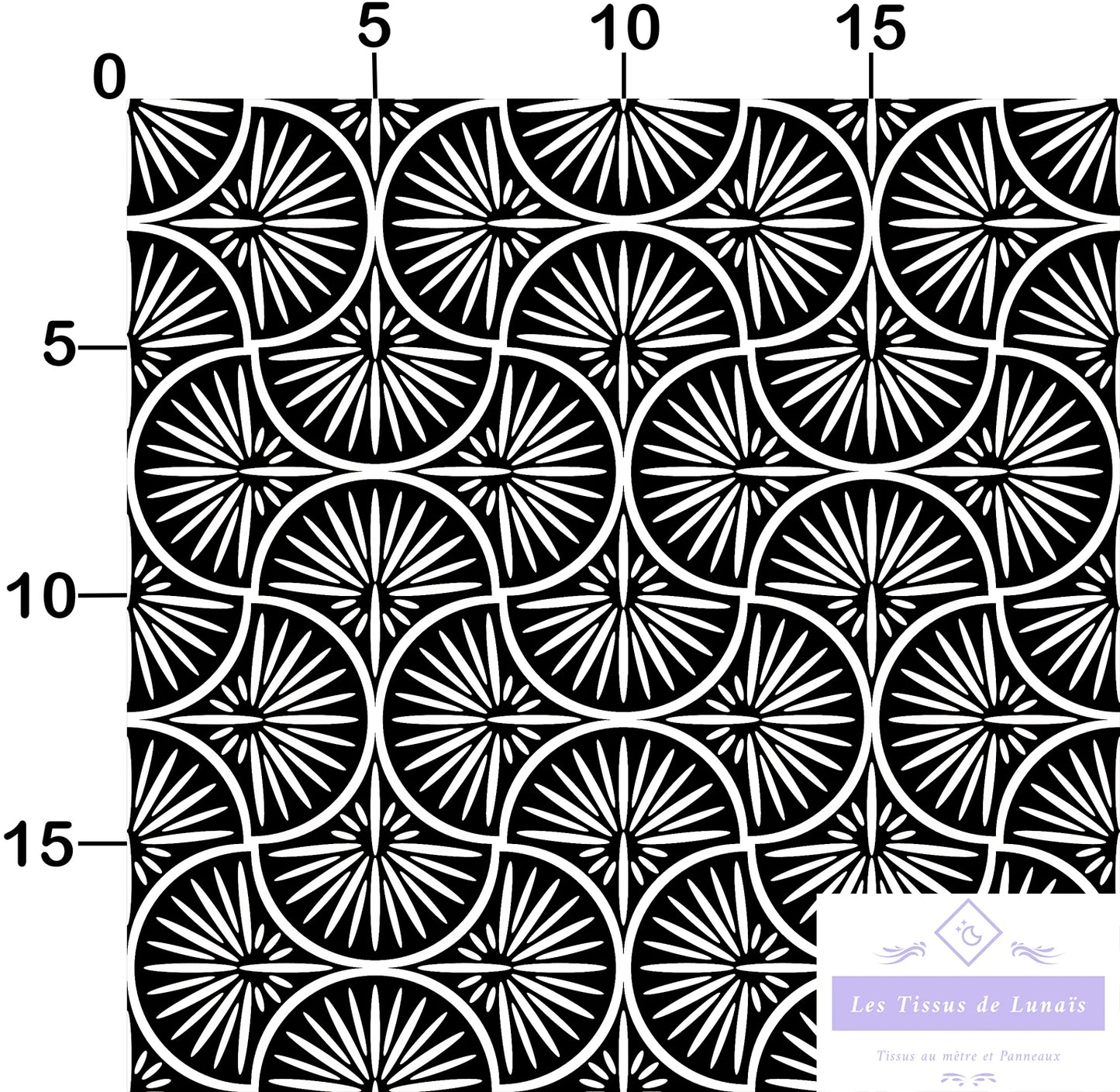 Tissu au mètre 426 forme geométrique - Disponible en 9 matières - Vendu par multiple de 50 cm