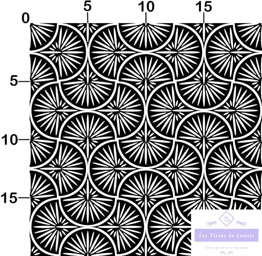 Tissu au mètre 426 forme geométrique - Disponible en 9 matières - Vendu par multiple de 50 cm