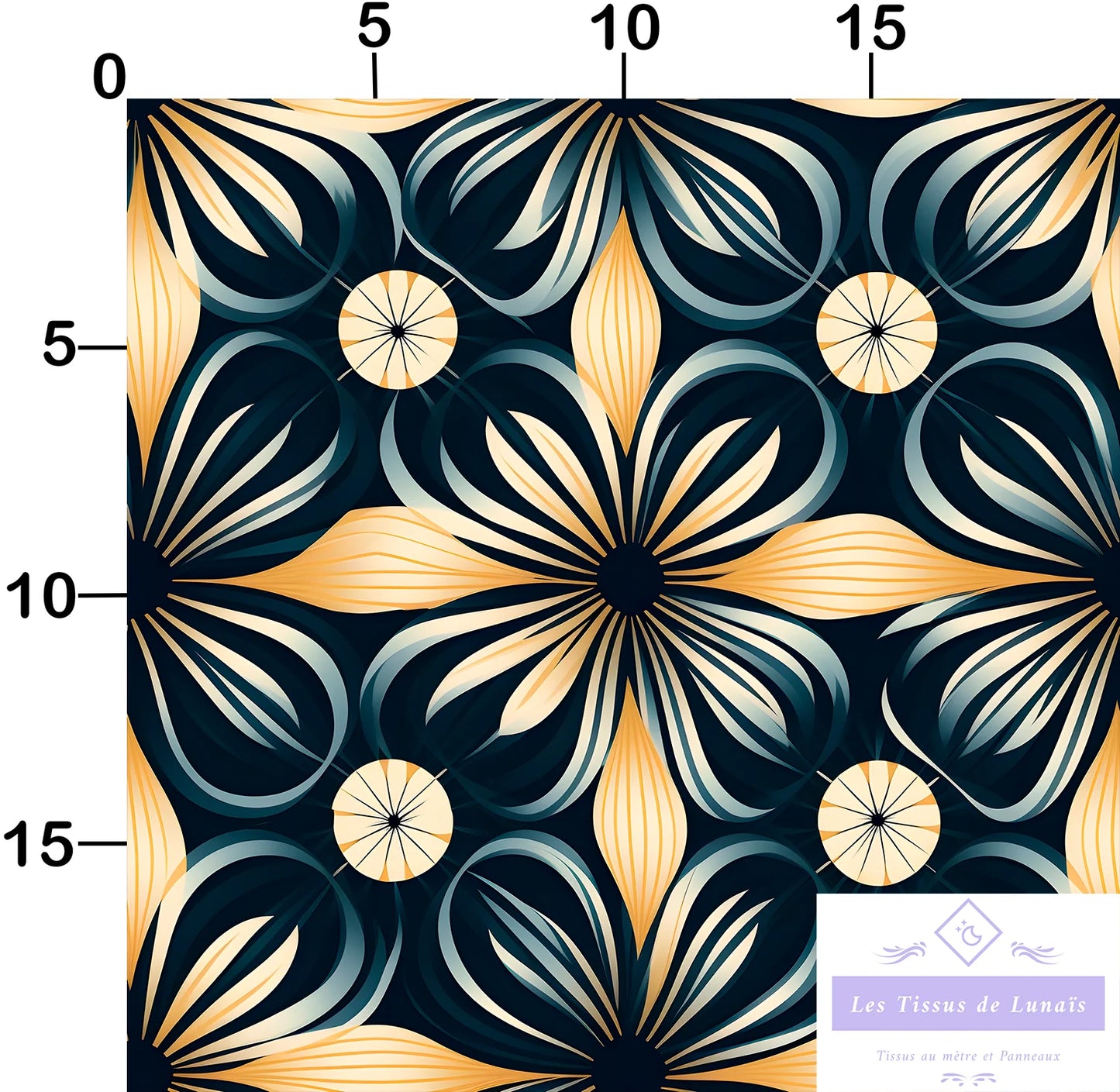 Tissu au mètre 427 forme geométrique - Disponible en 9 matières - Vendu par multiple de 50 cm
