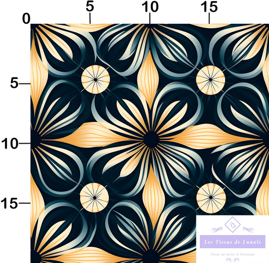 Tissu au mètre 427 forme geométrique - Disponible en 9 matières - Vendu par multiple de 50 cm