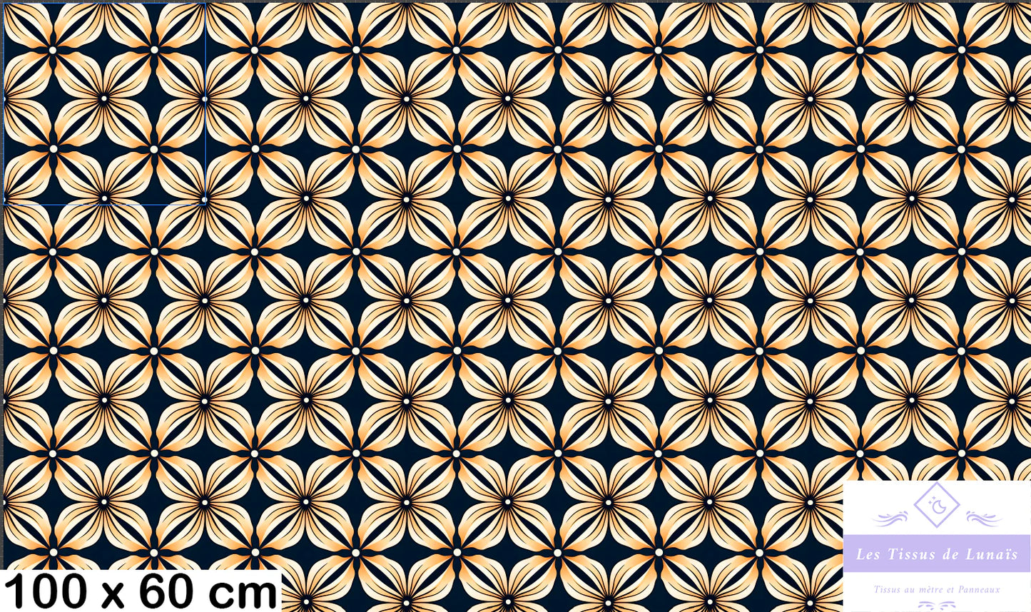 Tissu au mètre 428 forme geométrique - Disponible en 9 matières - Vendu par multiple de 50 cm