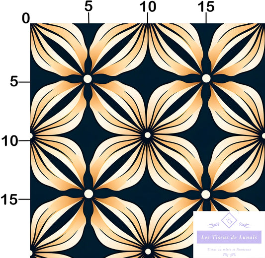 Tissu au mètre 428 forme geométrique - Disponible en 9 matières - Vendu par multiple de 50 cm