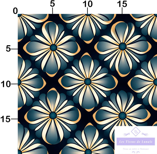 Tissu au mètre 429 forme geométrique - Disponible en 9 matières - Vendu par multiple de 50 cm