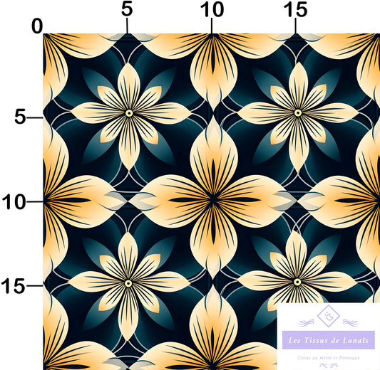 Tissu au mètre 430 forme geométrique - Disponible en 9 matières - Vendu par multiple de 50 cm